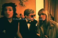 V05 NY Clinical Psychiatrists' hostess greeting Andy Warhol and Nico at Delmonico's Hotel