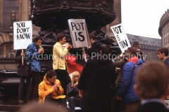Pot is Fun Rally, Piccadilly Circus 1967, Hoppy on left