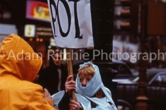 Suzie Creamcheese (?) at Pot is Fun Rally Piccadilly Circus 1967