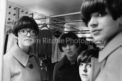 Tuffin & Foale, with Merit Allen and Peggy Moffitt outside Tuffin and Foale in Carnaby St. 1964. I think this was one of my pictures in the Mademoiselle 6-page spread, my first sale